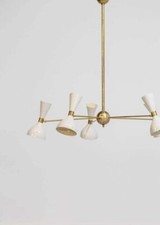 Mid Century 5 Arms Huge Italian Chandelier Style Stilnovo Sputnik Ceiling Lights