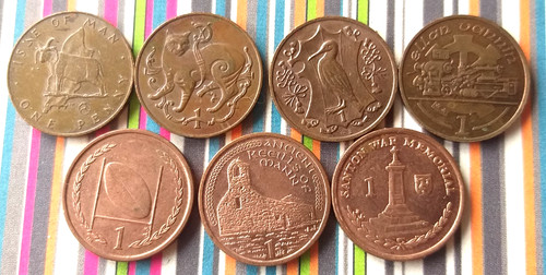Isle man coins - 7,