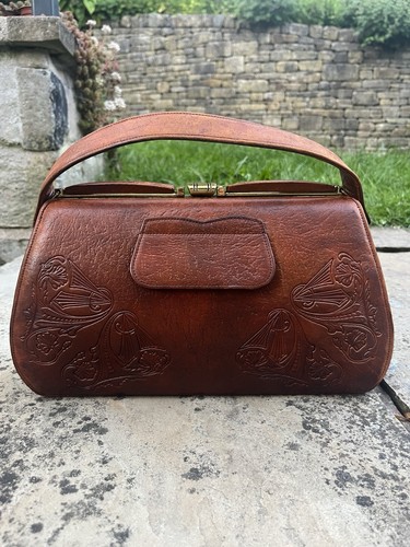 Vintage 1940s brown leather - 1940s,