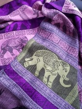 Pashmina Cashmere Purple Green