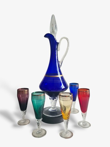 Vintage glass bar set - bar,