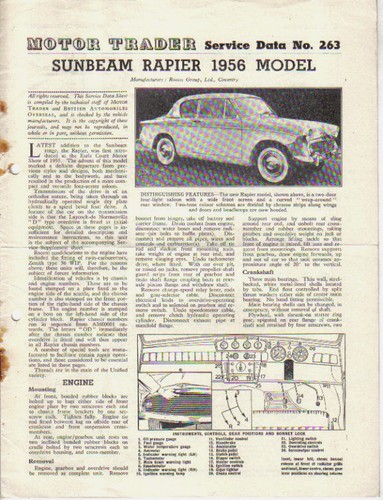 Sunbeam rapier series - rapier,