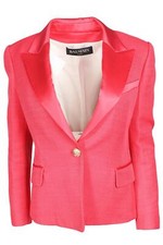 BALMAIN PINK WOVEN BLAZER FR