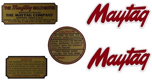 Maytag gas engine decal - gas,
