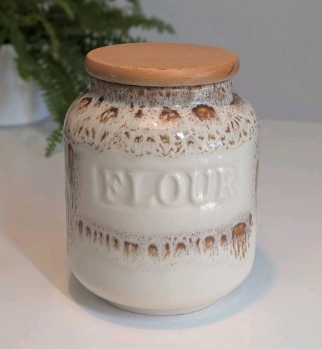 Fosters pottery flour jar - pottery,