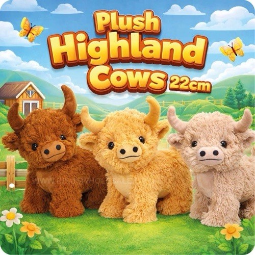 Highland cow 22cm - 22cm, super