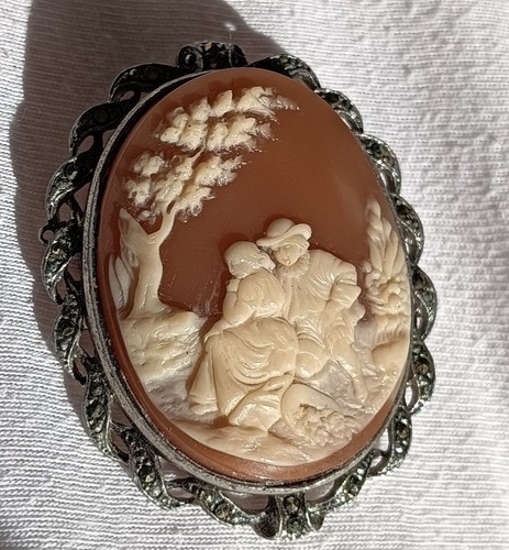 Vintage cameo large oval - vintage,