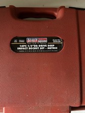 Sealey AK5816M 16 Piece 1/2" Drive Deep Hexagon WallDrive Impact Socket Set Metr