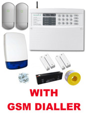 Texecom Veritas 8 LED Wired Burglar Alarm Kit, 2 Dualtech PIRs + GSM SMS Dialler