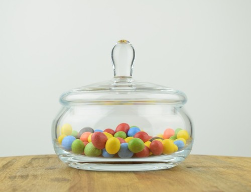 Handmade clear glass - glass, jar