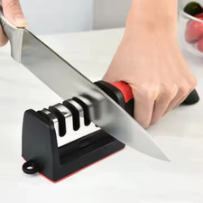 Kitchen 3 Stage Knife Sharpener Tungsten Ceramic V Notch