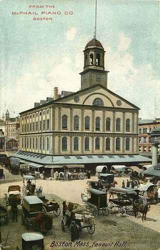 Postcard feneuil hall boston - postcard,