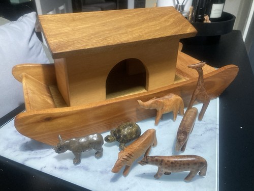 Vintage wooden noah ark - wooden,
