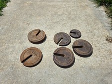 6 Vintage Cast Iron Platform
