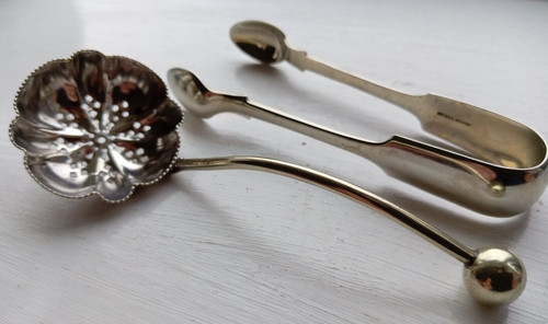 Silver plated sifter spoon - , and