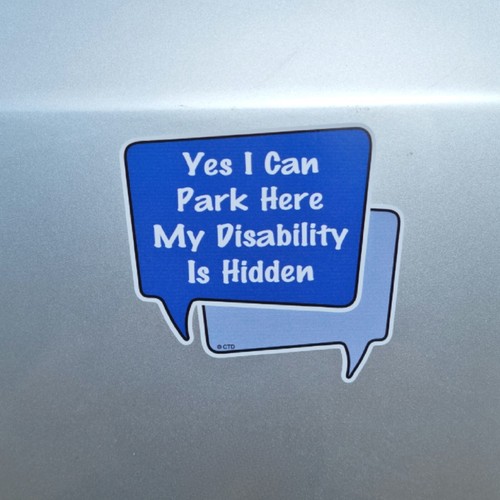 Yes can park here disability - can,