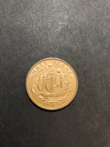 1965 half penny - 1965, queen