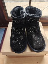 Bonova sheepskin boots black - sheepskin,
