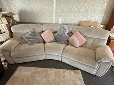 Scs Curved Grey Sofa 4 Seater