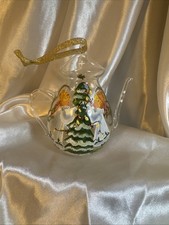 Handcrafted glass teapot made