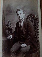 CDV Handsome Man Gay Int. ? Byron & Clayton Leicester & Nottingham Photo bb