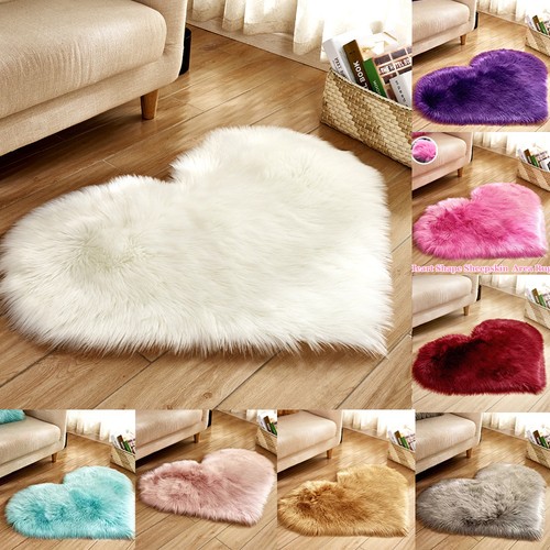 Love heart fluffy rugs - fluffy,