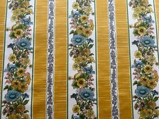 Unused vintage retro 60's 70's floral Grafton cotton interiors fabric - by the M