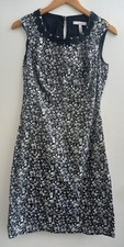 Pepperberry Womens Sleeveless White/Black Lined Dress Size 10 Good Condition 