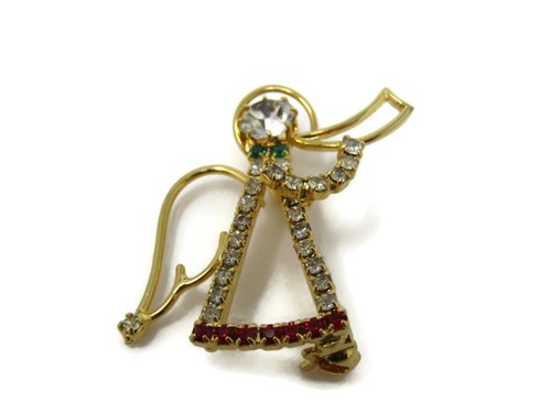 Vintage christmas angel - vintage, brooch