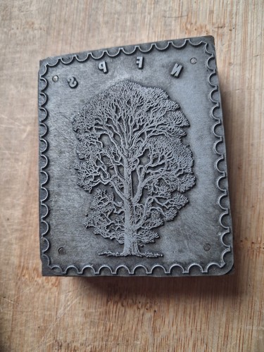 Letterpress block metal on - block,,