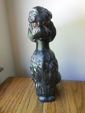 VINTAGE POODLE FIGURINE BLACK STANDARD DOG LARGE 11" 1968
