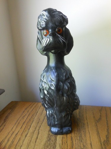 Vintage poodle figurine - vintage, black