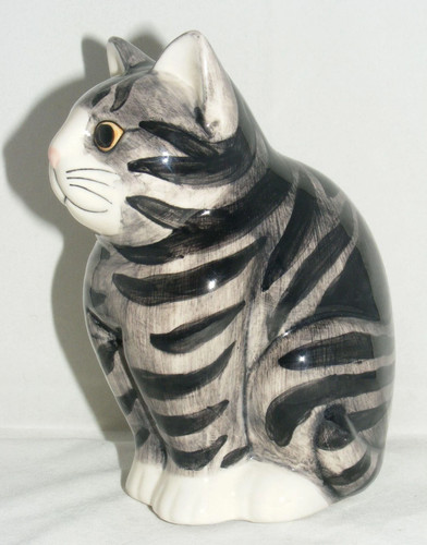 Quail ceramics money box cat - quail,