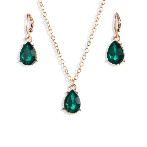Gold tone sparkling crystal - tone,