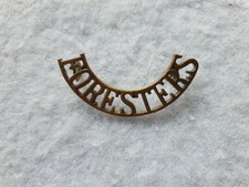 SHERWOOD FORESTERS REGIMENT BRASS SHOULDER TITLE BADGE