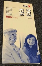 First Dorset Bus Timetable. Routes 101 - 108. 2003. TA