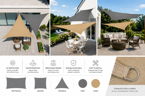 Outdoor shade sail patio - shade,