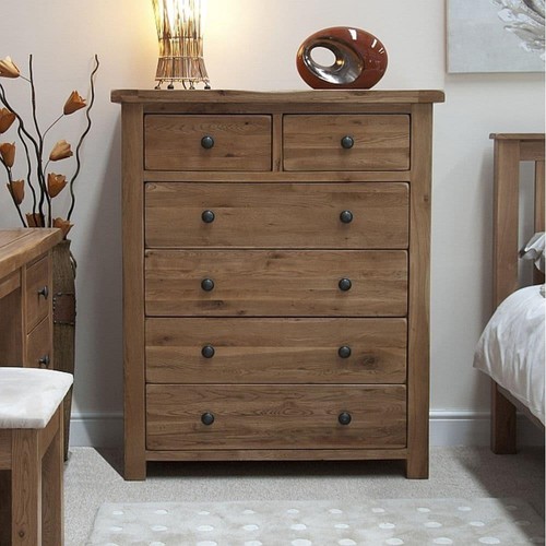 Solid oak over chest of - 4,