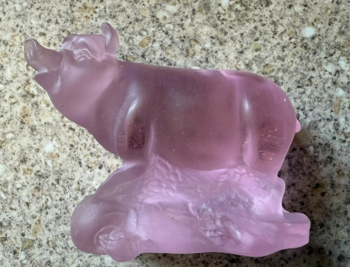 Daum pate verre pig sign - de, .sign