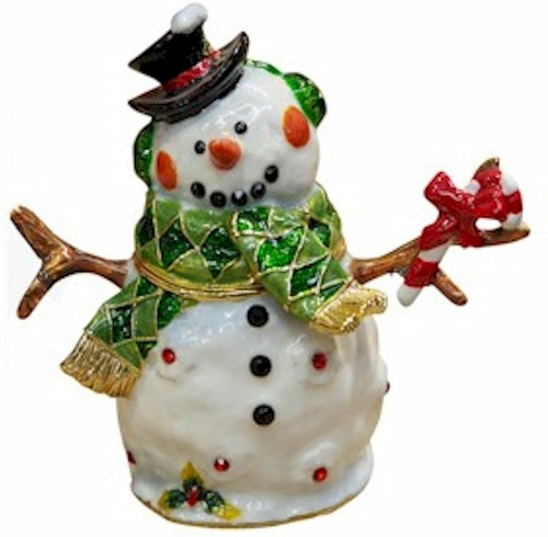 Christmas snowman trinket - -,