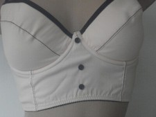 Bra longline peach and black size 36D underwired cups
