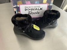 NEW Skechers GoWalk Black Boots Women’s ‘On The Go Midtown’ UK2 RRP£60