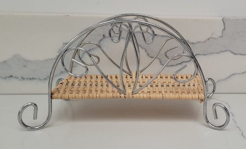 Chrome wire serviette - chrome, holder