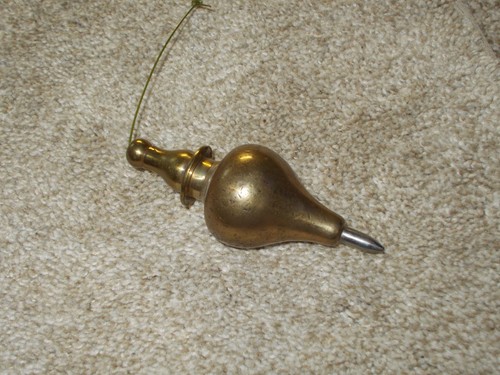 Antique brass plumb bob turnip - antique,