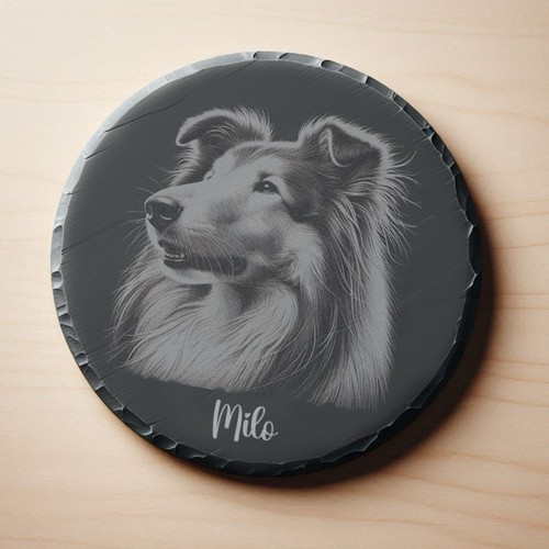 Personalised rough collie dog - rough,