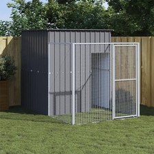 Dog House with Run Anthracite