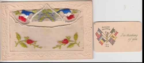 World war silk postcard - world, i