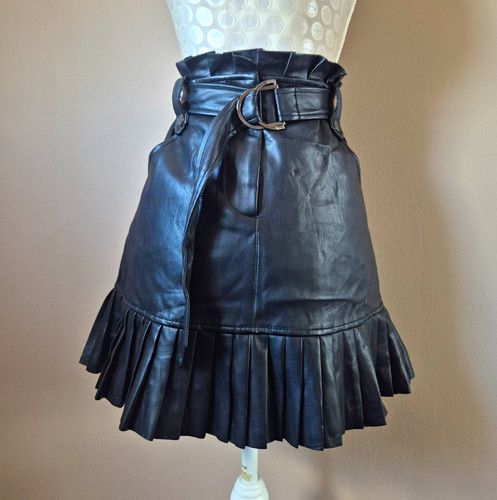 Zara black faux leather - zara,