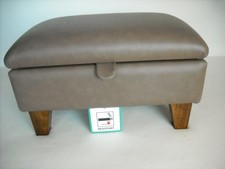 MOCCA  FAUX LEATHER FOOTSTOOL