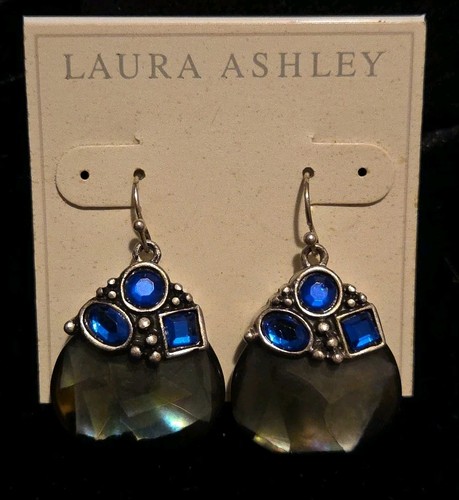 Abalone teardrop dangle - abalone, blue
